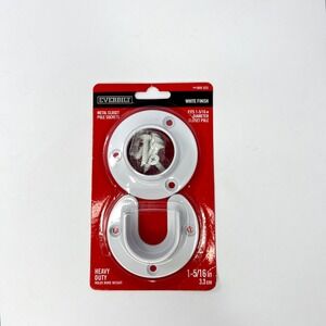 Everbilt‎ White Metal Closet Pole Sockets 1-5/16 in Heavy Duty Hardware NEW